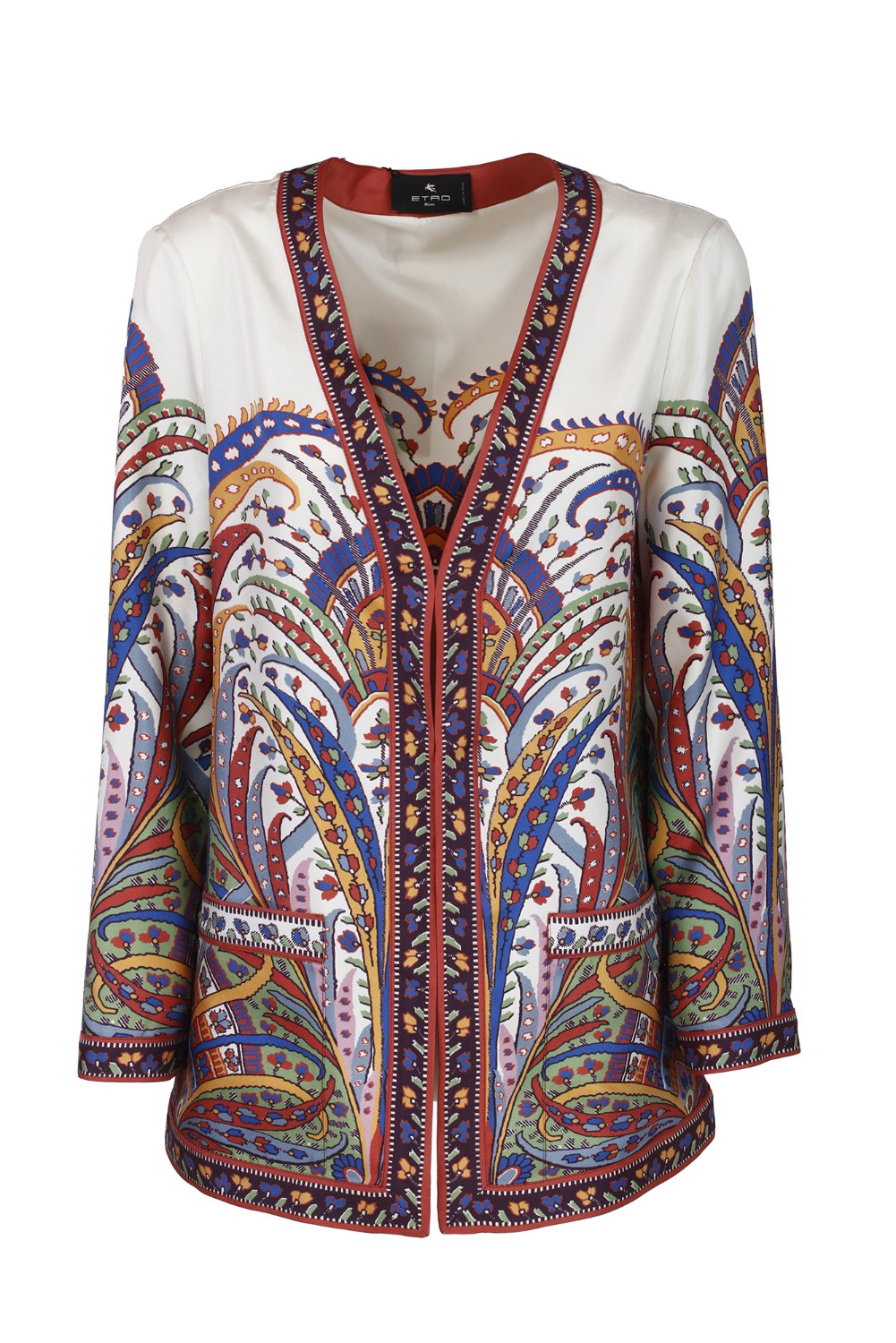 shop ETRO Saldi Giacca: Etro giacca realizzata in twill di seta con motivo Paisley floreale piazzato.
Composizione: 100% seta.
Maniche a kimono.
Made in Italy.. WRCA0018 AK019-X0800 number 1907047